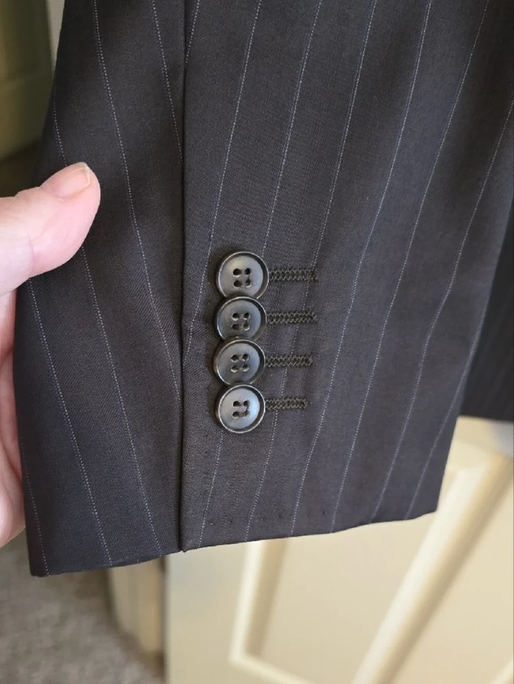 Dolce‎ & Gabbana Black Pinstripe Suit Jacket